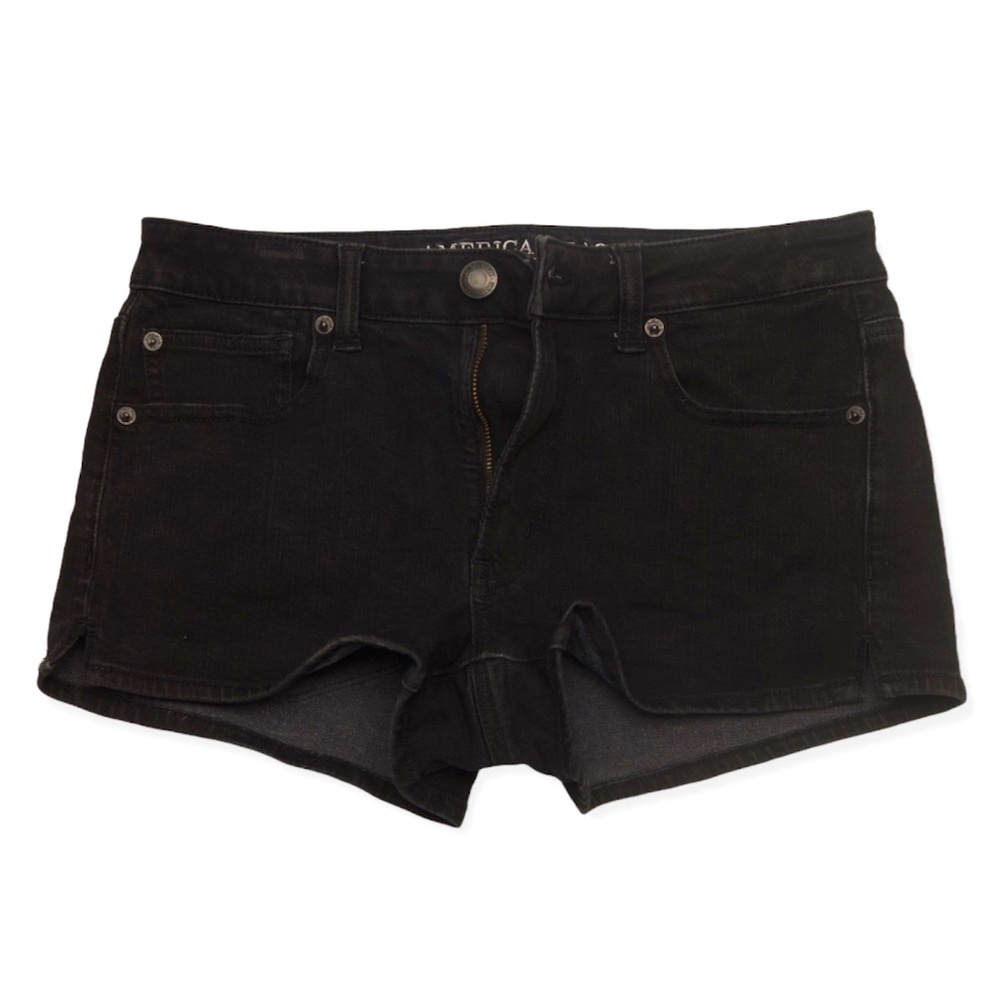Women’s Black American Eagle Size 6 Shorts 360* Super Stretch HiRise Shortie